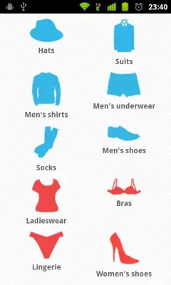 ClothingSize android App screenshot 1